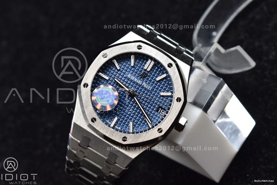 Bracelet Oak 445 APSF SS 41mm on Blue 15500 Edition Royal Textured Clone A4302 Best Dial SS Lightweight Super 1:1 0804